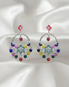 Enamel Multicolor Rang-e-Bahar Chandbali Earrings Ratanrani