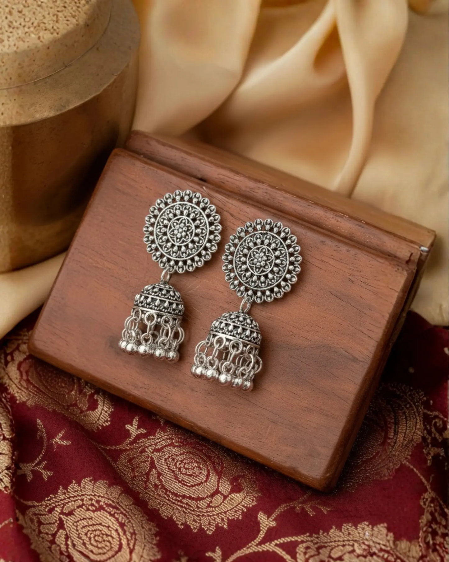 Oxidised Jhumka Earrings Ratanrani