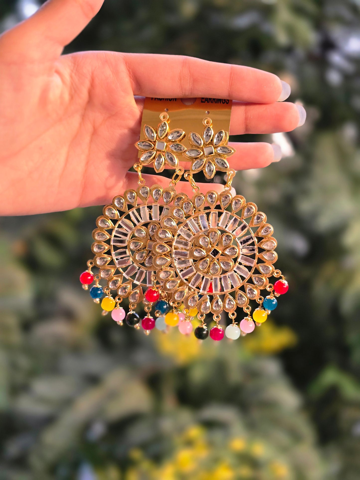 Bollywood Traditional Gold Kundan Pearl Multi Earrings