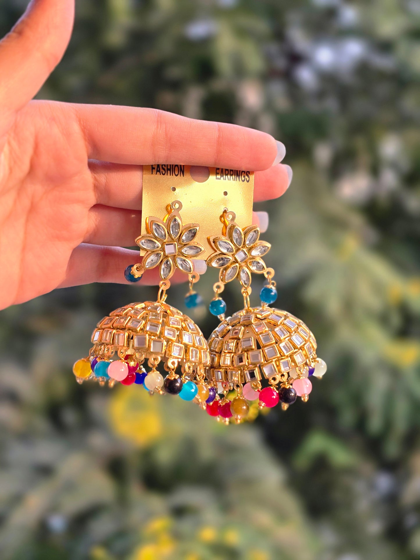 Ethnic Rangrez Multi Pearl Earrings