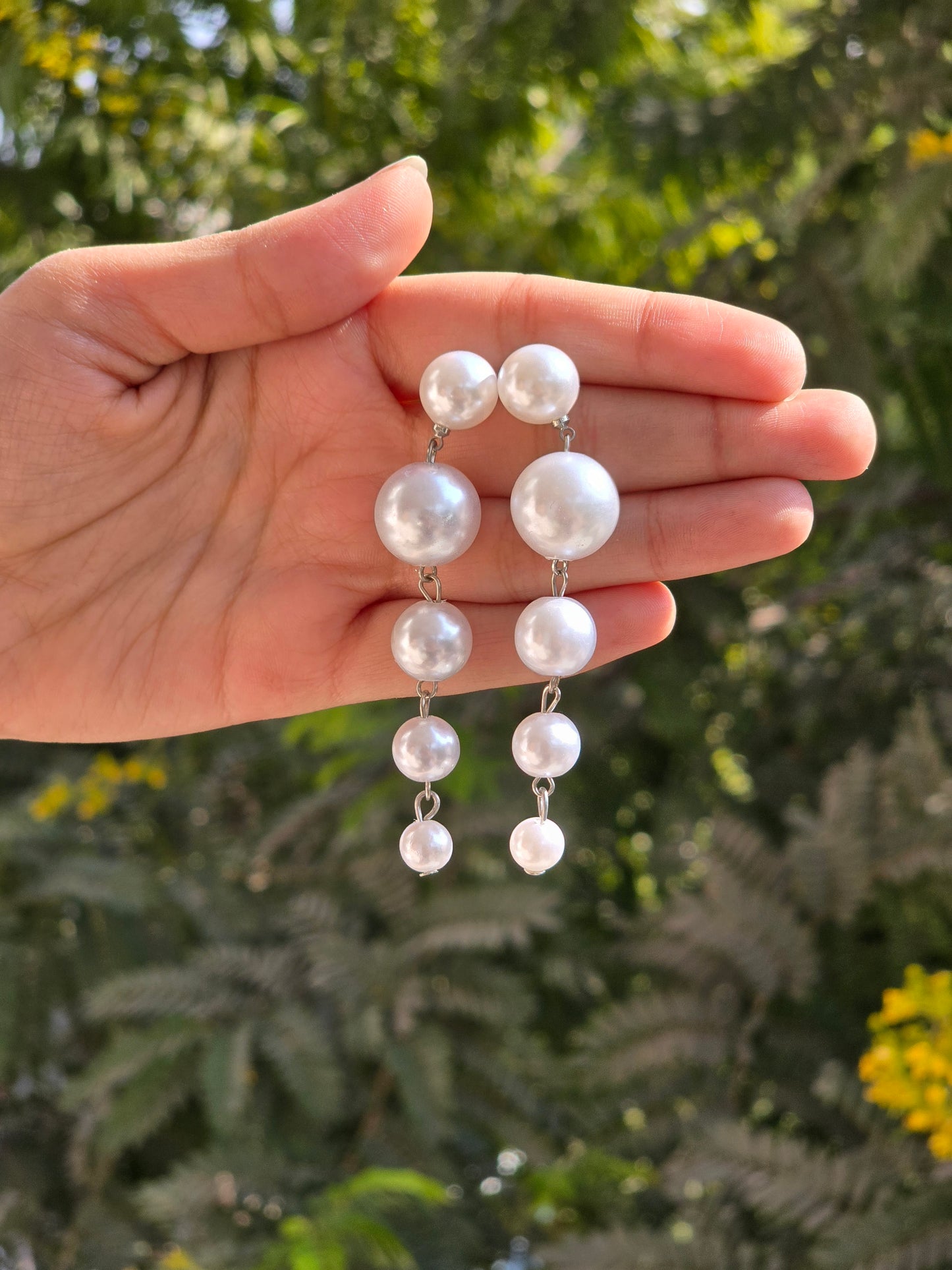 5 Pearl Drop Earrings