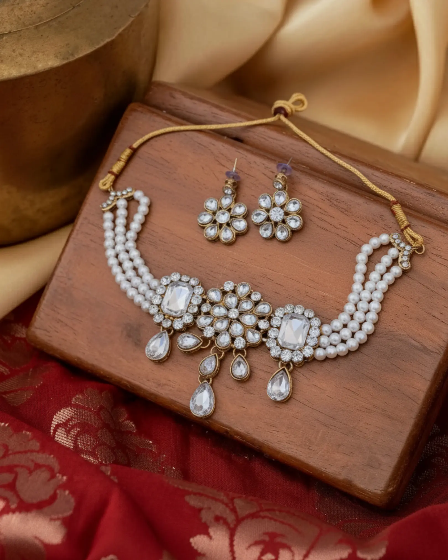 Royal Polki Pearl Necklace Ratanrani