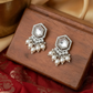 Kundan Studded White Pearl Drop Earrings Ratanrani