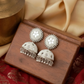 White-Color Tokri Jhumka With Mirror Work ratanrani
