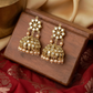 Ethnic Traditional Golden Pearl Drop Earrings Ratanrani