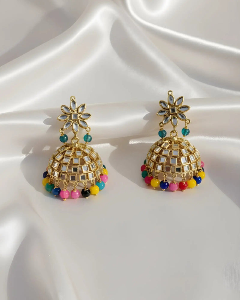 Ethnic Rangrez Multi Pearl Earrings Ratanrani