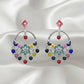 Enamel Multicolor Rang-e-Bahar Chandbali Earrings Ratanrani