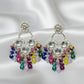 Kundan Studded Multicolor Drop Earrings My Store