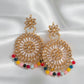 Bollywood Traditional Gold Kundan Pearl Multi Earrings Ratanrani
