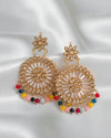 Bollywood Traditional Gold Kundan Pearl Multi Earrings Ratanrani