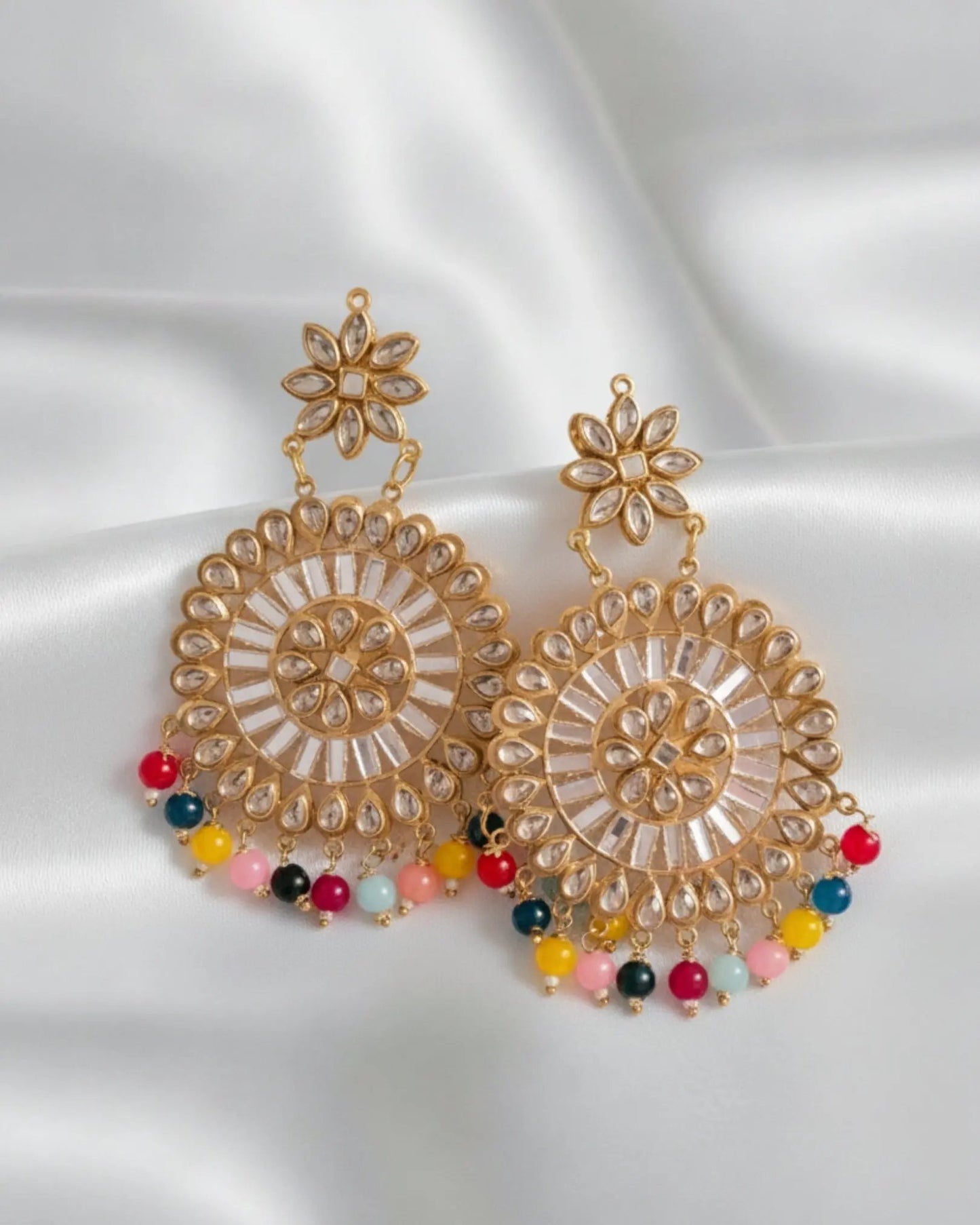 Bollywood Traditional Gold Kundan Pearl Multi Earrings Ratanrani