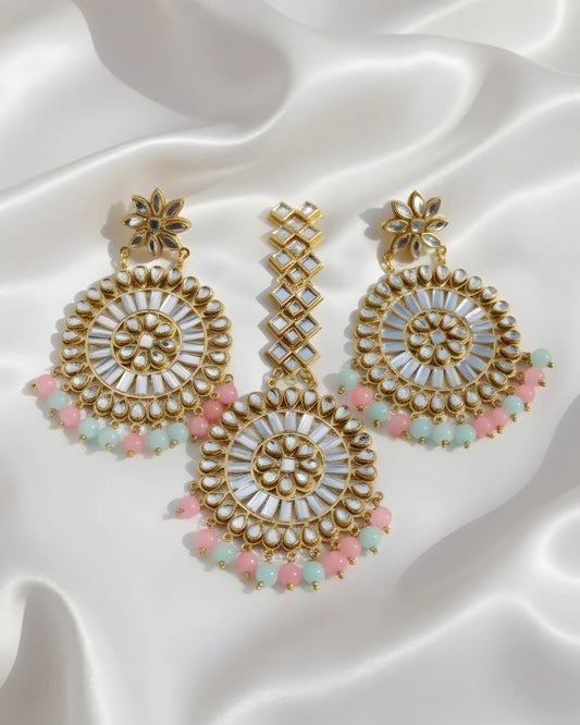 Big Ethnic Traditional Pink Earrings My Store