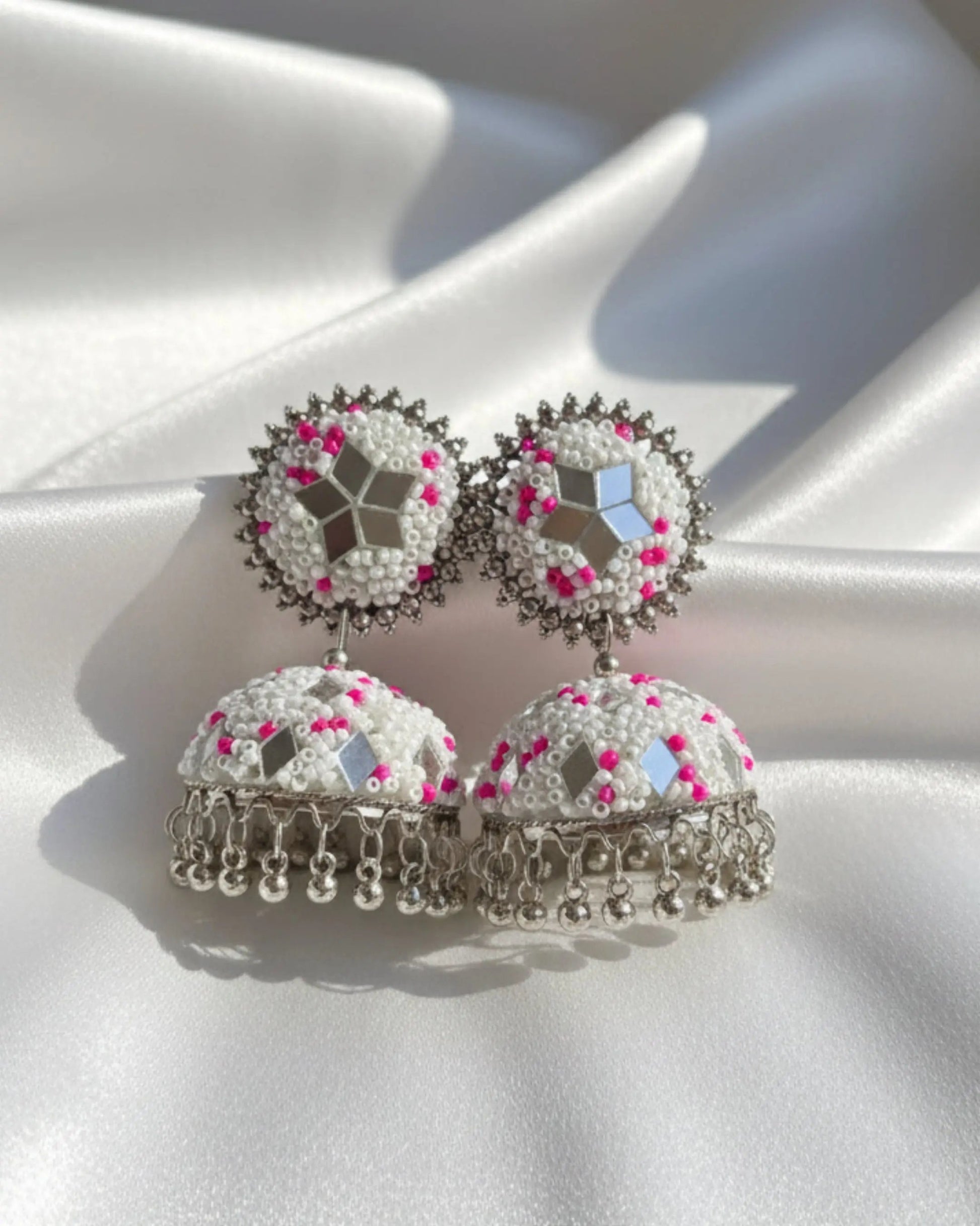 Multi-Color Tokri Jhumka With Mirror Work ratanrani