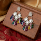 Kundan Studded Multicolor Drop Earrings My Store