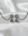 Traditional Silver Plated  Earchain Earrings Ratanrani