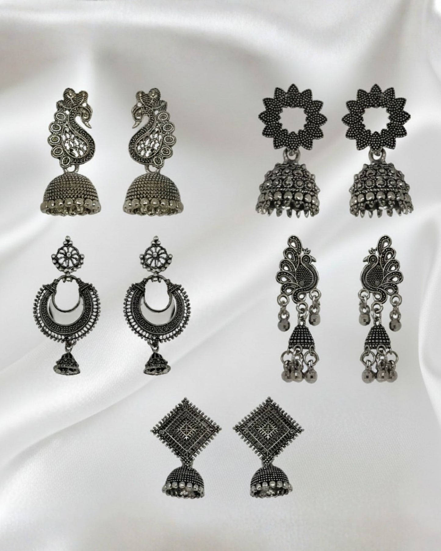 Oxidized Jhumki Combo Ratanrani