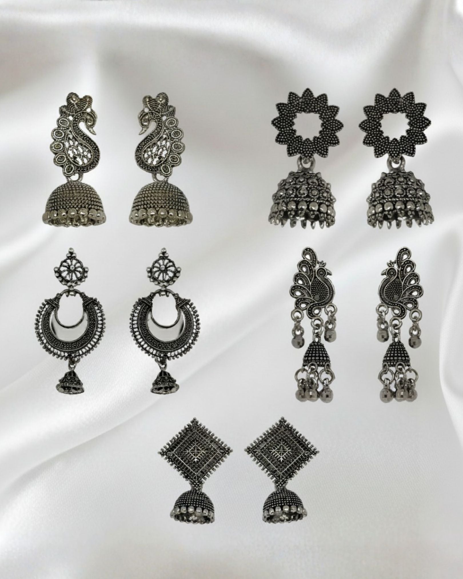 Oxidized Jhumki Combo Ratanrani